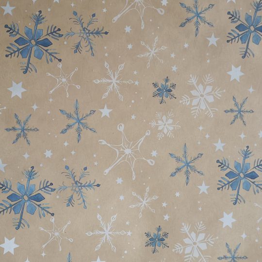 Snowflakes + Stars Gift Wrap