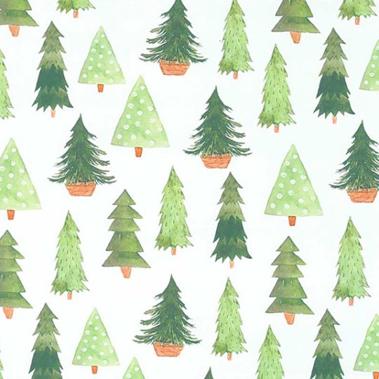 Green Trees / White Gift Wrap