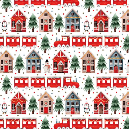 Christmas Train Gift Wrap