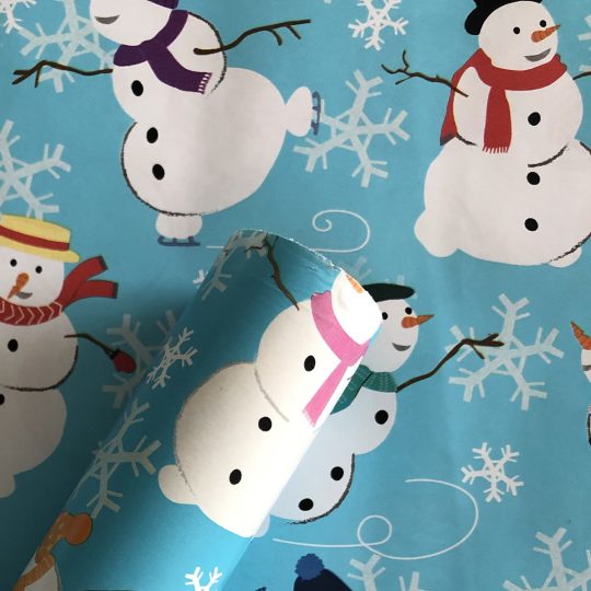 Snowman Ski + Skate Gift Wrap